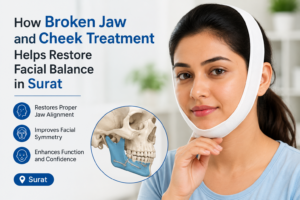 Broken jaw and cheek treatment