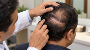 hair transplant on scar tissue